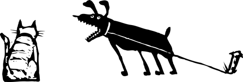 Cartoon of barking dog